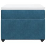 vidaXL Sommier à lattes de lit avec matelas Bleu foncé 90x190 cm