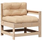 vidaXL Salon de jardin 8 Pièces avec coussins Bois de pin massif
