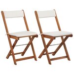 vidaXL Ensemble de bistro pliable 3 Pièces avec coussins Acacia solide