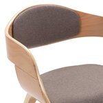 vidaXL Chaises à manger lot de 4 bois courbé et tissu taupe