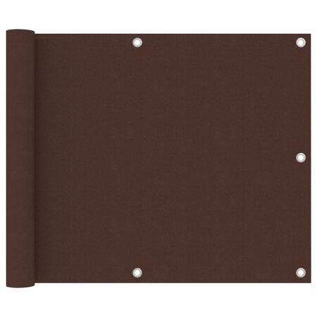 vidaXL Écran de balcon Marron 75x600 cm Tissu Oxford