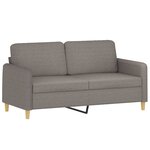 vidaXL Ensemble de canapés 2 Pièces avec coussins Taupe Tissu