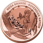 Pièce de monnaie en Cuivre 1 Dollar g 155.5 (5 oz) Millésime 2024 Native American Myth WENDIGO