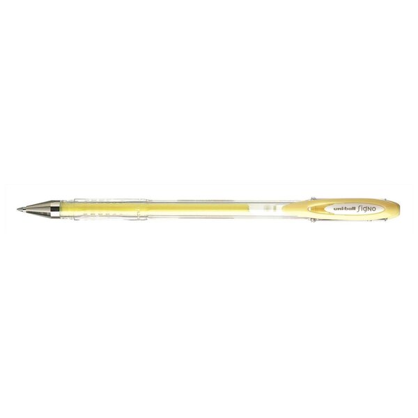 Roller encre gel Signo UM120AC pointe moyenne 0,7mm Jaune Pastel x 12 UNI-BALL
