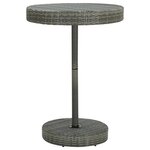 vidaXL Ensemble de bar jardin 5 Pièces gris poly rotin/bois massif acacia