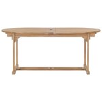 vidaXL Meuble à dîner de jardin 9 Pièces 180-280x100x75 cm Teck massif