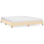 vidaXL Cadre de lit Crème 180 x 200 cm Tissu