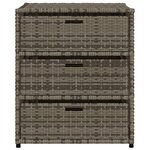 vidaXL Armoire de rangement de jardin gris 55x59x69 cm résine tressée