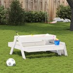 vidaXL Table de pique-nique avec bac à sable pour enfants pin massif