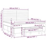 vidaXL Sommier à lattes de lit avec matelas Bleu 180x200 cm Tissu