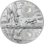 Pièce de monnaie en Argent 50 Cedis g 155.5 (5 oz) Millésime 2023 Growing Up STALLION