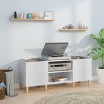 vidaXL Armoire à disques blanc 121x38x48 cm bois d'ingénierie