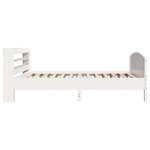 vidaXL Cadre de lit sans matelas blanc 100x200 cm bois de pin massif