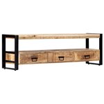 vidaXL Meuble TV 150x30x45 cm Bois solide de manguier
