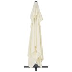 vidaXL Parasol de jardin en porte-à-faux et poteau en aluminium sable