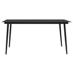 vidaXL Ensemble à manger de jardin 9 Pièces noir rotin PVC