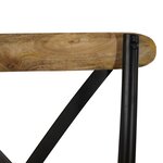 vidaXL Chaises à dossier croisé lot de 6 noir bois de manguier massif