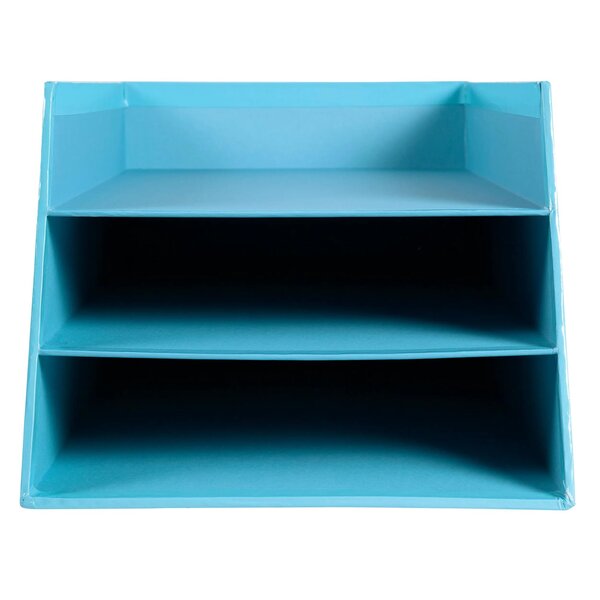 Corbeille À Courrier Combo 3 Niveaux Carton Aquarel - Bleu Pastel - X 4 - Exacompta