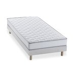 Matelas 90 x 190 x 14 cm + Sommier + Couette + 1 oreiller 60 x 60 cm