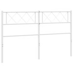 vidaXL Tête de lit métal blanc 120 cm