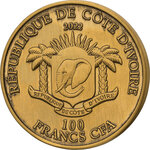 Pièce de monnaie en Or 100 Francs g 31.1 (1 oz) Millésime 2022 Big Five Mauquoy BUFFALO