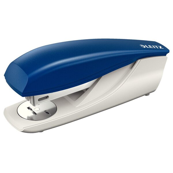 NeXXt Agrafeuse de bureau, capacité de 30 feuilles, compatible avec les agrafes Power Performance P3, 24/6 et 26/6, mécanisme de chargement par le haut, bleu