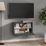 vidaXL Armoire murale Gris 60x30x35 cm Bois de pin massif