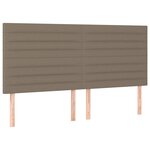 vidaXL Sommier à lattes de lit avec matelas Taupe 200x200 cm Tissu