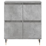 vidaXL Buffets 3 Pièces gris béton bois d'ingénierie