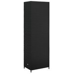 vidaXL Armoire de rangement de jardin Noir 59x40x180 cm Résine tressée