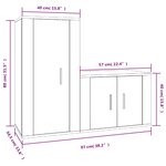 vidaXL Ensemble de meubles TV 2 Pièces Chêne marron Bois d'ingénierie