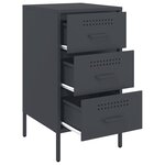 vidaXL Tables de chevet 2 Pièces anthracite 36x39x68 cm