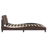 vidaXL Cadre de lit avec tête de lit marron 180x200 cm Similicuir