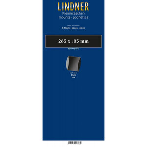 Bandes double soudure 265 x 105 mm pour blocs carnets de timbres. Fond - Noir