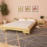 vidaXL Cadre de lit Bambou 140 x 200 cm