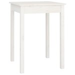vidaXL Table à manger Blanc 55x55x75 cm Bois massif de pin
