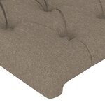 vidaXL Cadre de lit avec tête de lit Taupe 90x200 cm Tissu