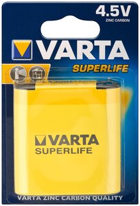 Blister x 1 Pile Plate Zinc-Carbon Superlife 4.5V 3R12 VARTA