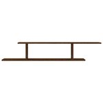 vidaXL Étagère TV murale Chêne marron 125x18x23 cm Bois d'ingénierie