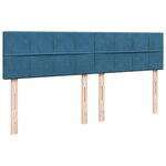 vidaXL Sommier à lattes de lit et matelas bleu 180x200 cm velours