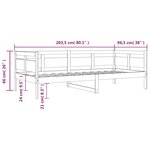 vidaXL Lit de jour bois de pin massif 90x200 cm