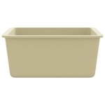 vidaXL Évier de cuisine Granit Seul lavabo Beige