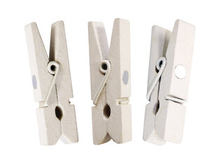 Pince à linge magnétique 3 5cm blanc x10 pièces