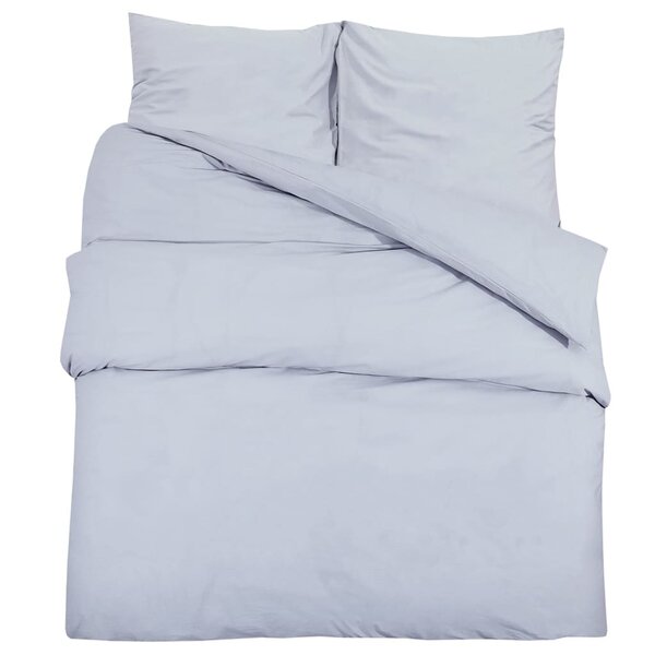 vidaXL Ensemble de housse de couette Gris 260x220 cm Coton