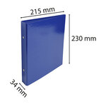 Classeur 17x22 2anneaux 25mm iderama - bleu foncé - x 10 - exacompta