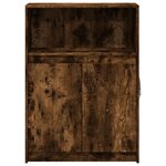 vidaXL Buffet avec LED chêne fumé 72x34x100 cm bois d'ingénierie