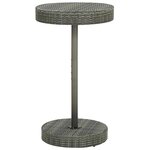 vidaXL Table de jardin Gris 60 5x106 cm Résine tressée