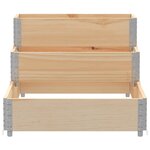 vidaXL Lit surélevé à 3 niveaux 120x80 cm bois de pin massif