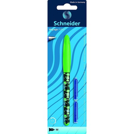 Stylo à plume voyage 1 pièce + 2 cartouches modèle aléatoire schneider