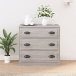 vidaXL Buffet sonoma gris 70x35 5x67 5 cm bois d'ingénierie